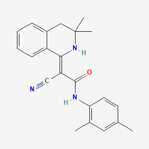 2-cyano-2-(3,3-dimethyl-3,4-dihydro-1(2H)-isoquinolinylidene)-N-(2,4-dimethylphenyl)acetamide