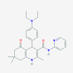 4-[4-(diethylamino)phenyl]-2,7,7-trimethyl-5-oxo-N-2-pyridinyl-1,4,5,6,7,8-hexahydro-3-quinolinecarboxamide