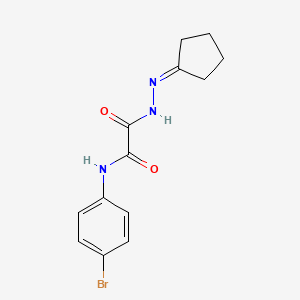 N-(4-bromophenyl)-2-(2-cyclopentylidenehydrazino)-2-oxoacetamide