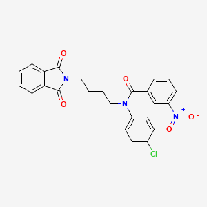 N-(4-chlorophenyl)-N-[4-(1,3-dioxo-1,3-dihydro-2H-isoindol-2-yl)butyl]-3-nitrobenzamide