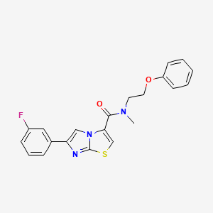 molecular formula C21H18FN3O2S B5097210 6-(3-fluorophenyl)-N-methyl-N-(2-phenoxyethyl)imidazo[2,1-b][1,3]thiazole-3-carboxamide 