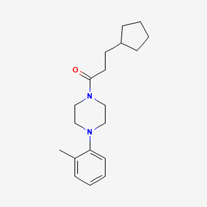 1-(3-cyclopentylpropanoyl)-4-(2-methylphenyl)piperazine