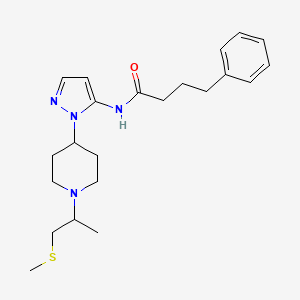 N-(1-{1-[1-methyl-2-(methylthio)ethyl]-4-piperidinyl}-1H-pyrazol-5-yl)-4-phenylbutanamide