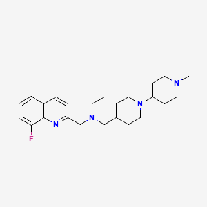 N-[(8-fluoro-2-quinolinyl)methyl]-N-[(1'-methyl-1,4'-bipiperidin-4-yl)methyl]ethanamine