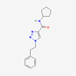 N-cyclopentyl-1-(2-phenylethyl)-1H-1,2,3-triazole-4-carboxamide