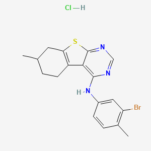 molecular formula C18H19BrClN3S B5097296 N-(3-bromo-4-methylphenyl)-7-methyl-5,6,7,8-tetrahydro[1]benzothieno[2,3-d]pyrimidin-4-amine hydrochloride 