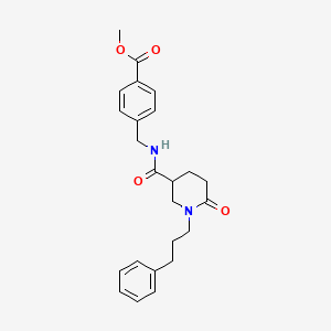 methyl 4-[({[6-oxo-1-(3-phenylpropyl)-3-piperidinyl]carbonyl}amino)methyl]benzoate