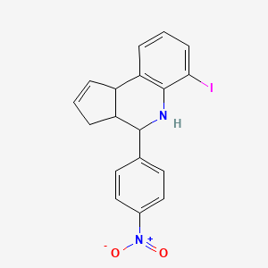 6-iodo-4-(4-nitrophenyl)-3a,4,5,9b-tetrahydro-3H-cyclopenta[c]quinoline