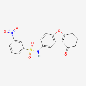 molecular formula C18H14N2O6S B5097339 3-nitro-N-(9-oxo-6,7,8,9-tetrahydrodibenzo[b,d]furan-2-yl)benzenesulfonamide 