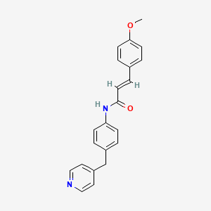 molecular formula C22H20N2O2 B5097358 3-(4-methoxyphenyl)-N-[4-(4-pyridinylmethyl)phenyl]acrylamide 