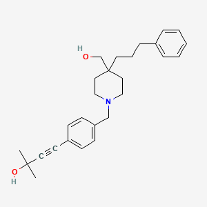 4-(4-{[4-(hydroxymethyl)-4-(3-phenylpropyl)-1-piperidinyl]methyl}phenyl)-2-methyl-3-butyn-2-ol