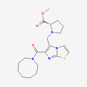 molecular formula C20H28N4O3S B5097386 methyl 1-{[6-(1-azocanylcarbonyl)imidazo[2,1-b][1,3]thiazol-5-yl]methyl}-L-prolinate 