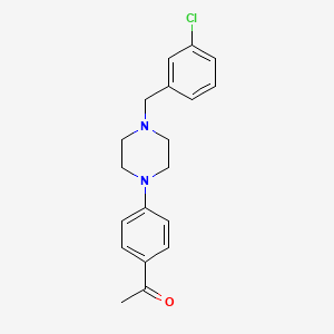 1-[4-[4-[(3-chlorophenyl)methyl]piperazin-1-yl]phenyl]ethanone