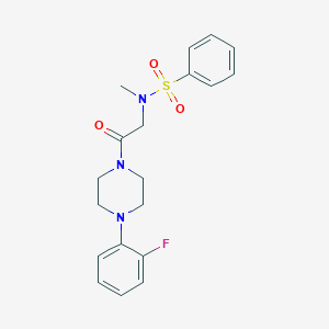 N-{2-[4-(2-fluorophenyl)-1-piperazinyl]-2-oxoethyl}-N-methylbenzenesulfonamide