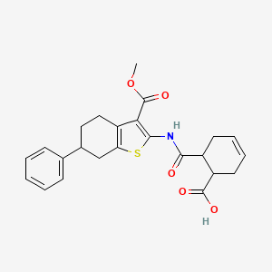 6-({[3-(methoxycarbonyl)-6-phenyl-4,5,6,7-tetrahydro-1-benzothien-2-yl]amino}carbonyl)-3-cyclohexene-1-carboxylic acid