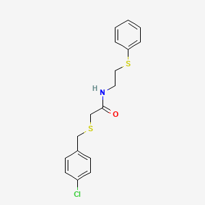 2-[(4-chlorobenzyl)thio]-N-[2-(phenylthio)ethyl]acetamide