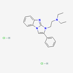 N,N-diethyl-2-(2-phenylimidazo[1,2-a]benzimidazol-3-yl)ethanamine;dihydrochloride