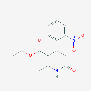 molecular formula C16H18N2O5 B5097425 isopropyl 2-methyl-4-(2-nitrophenyl)-6-oxo-1,4,5,6-tetrahydro-3-pyridinecarboxylate 