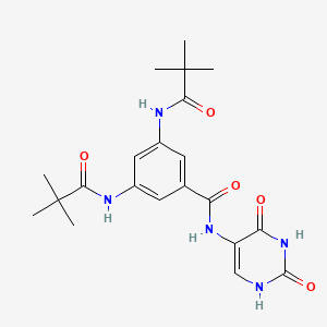 3,5-bis[(2,2-dimethylpropanoyl)amino]-N-(2,4-dioxo-1,2,3,4-tetrahydro-5-pyrimidinyl)benzamide