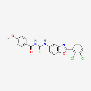 molecular formula C22H15Cl2N3O3S B5097452 N-[[2-(2,3-dichlorophenyl)-1,3-benzoxazol-5-yl]carbamothioyl]-4-methoxybenzamide 