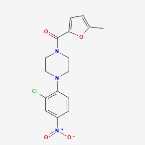 molecular formula C16H16ClN3O4 B5097470 1-(2-chloro-4-nitrophenyl)-4-(5-methyl-2-furoyl)piperazine 