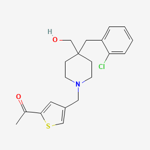 1-(4-{[4-(2-chlorobenzyl)-4-(hydroxymethyl)-1-piperidinyl]methyl}-2-thienyl)ethanone