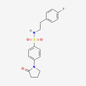 N-[2-(4-fluorophenyl)ethyl]-4-(2-oxo-1-pyrrolidinyl)benzenesulfonamide