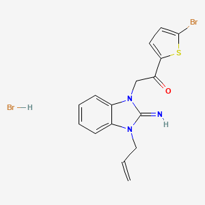 molecular formula C16H15Br2N3OS B5097553 2-(3-allyl-2-imino-2,3-dihydro-1H-benzimidazol-1-yl)-1-(5-bromo-2-thienyl)ethanone hydrobromide 