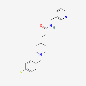 molecular formula C22H29N3OS B5097574 3-{1-[4-(methylthio)benzyl]-4-piperidinyl}-N-(3-pyridinylmethyl)propanamide 