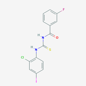 N-{[(2-chloro-4-iodophenyl)amino]carbonothioyl}-3-fluorobenzamide