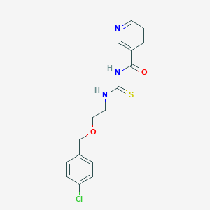 N-[({2-[(4-chlorobenzyl)oxy]ethyl}amino)carbonothioyl]nicotinamide