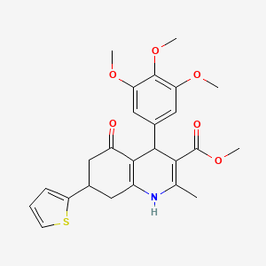 methyl 2-methyl-5-oxo-7-(2-thienyl)-4-(3,4,5-trimethoxyphenyl)-1,4,5,6,7,8-hexahydro-3-quinolinecarboxylate