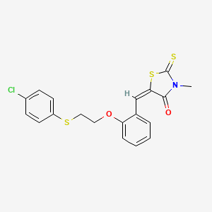 5-(2-{2-[(4-chlorophenyl)thio]ethoxy}benzylidene)-3-methyl-2-thioxo-1,3-thiazolidin-4-one