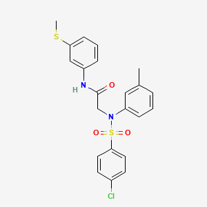 N~2~-[(4-chlorophenyl)sulfonyl]-N~2~-(3-methylphenyl)-N~1~-[3-(methylthio)phenyl]glycinamide