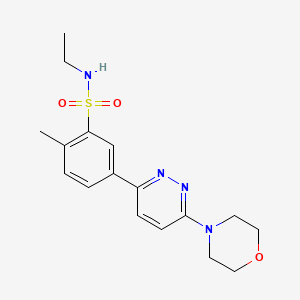 N-ethyl-2-methyl-5-[6-(4-morpholinyl)-3-pyridazinyl]benzenesulfonamide