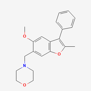 molecular formula C21H23NO3 B5097684 4-[(5-methoxy-2-methyl-3-phenyl-1-benzofuran-6-yl)methyl]morpholine 