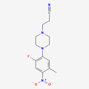 3-[4-(2-fluoro-5-methyl-4-nitrophenyl)-1-piperazinyl]propanenitrile