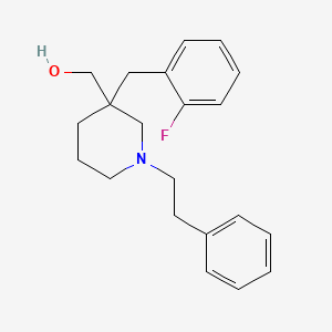 molecular formula C21H26FNO B5097716 [3-(2-fluorobenzyl)-1-(2-phenylethyl)-3-piperidinyl]methanol 