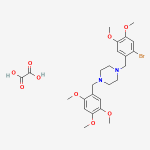 molecular formula C25H33BrN2O9 B5097727 1-(2-bromo-4,5-dimethoxybenzyl)-4-(2,4,5-trimethoxybenzyl)piperazine oxalate 