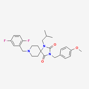 molecular formula C26H31F2N3O3 B5097736 8-(2,5-difluorobenzyl)-1-isobutyl-3-(4-methoxybenzyl)-1,3,8-triazaspiro[4.5]decane-2,4-dione 