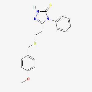 5-{2-[(4-methoxybenzyl)thio]ethyl}-4-phenyl-4H-1,2,4-triazole-3-thiol