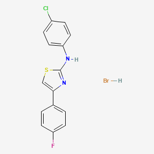 molecular formula C15H11BrClFN2S B5097770 N-(4-chlorophenyl)-4-(4-fluorophenyl)-1,3-thiazol-2-amine hydrobromide 