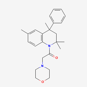 molecular formula C25H32N2O2 B5097777 2,2,4,6-tetramethyl-1-(4-morpholinylacetyl)-4-phenyl-1,2,3,4-tetrahydroquinoline 