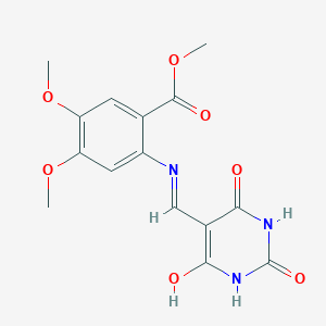 methyl 4,5-dimethoxy-2-{[(2,4,6-trioxotetrahydro-5(2H)-pyrimidinylidene)methyl]amino}benzoate