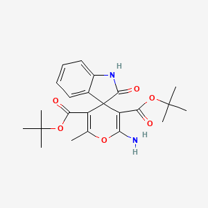 di-tert-butyl 2'-amino-6'-methyl-2-oxo-1,2-dihydrospiro[indole-3,4'-pyran]-3',5'-dicarboxylate