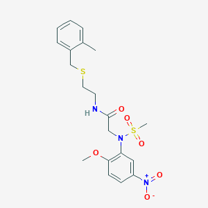 N~2~-(2-methoxy-5-nitrophenyl)-N~1~-{2-[(2-methylbenzyl)thio]ethyl}-N~2~-(methylsulfonyl)glycinamide