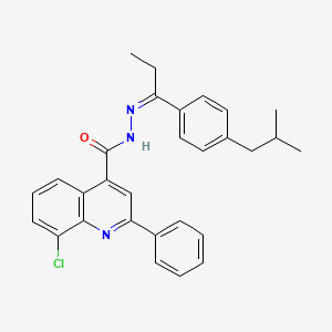 8-chloro-N'-[1-(4-isobutylphenyl)propylidene]-2-phenyl-4-quinolinecarbohydrazide