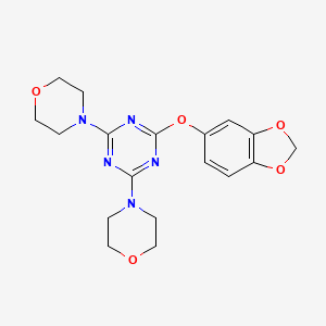 2-(1,3-benzodioxol-5-yloxy)-4,6-di-4-morpholinyl-1,3,5-triazine