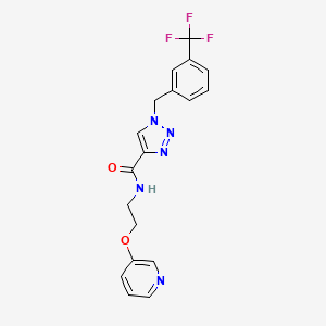 N-[2-(3-pyridinyloxy)ethyl]-1-[3-(trifluoromethyl)benzyl]-1H-1,2,3-triazole-4-carboxamide