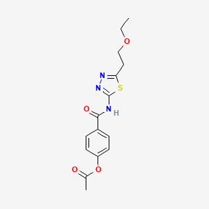 [4-[[5-(2-Ethoxyethyl)-1,3,4-thiadiazol-2-yl]carbamoyl]phenyl] acetate